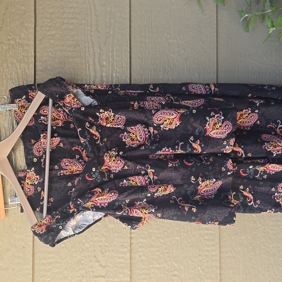 Torrid Two-piece Matching black Paisley Summer Pants Set 2x 18 20 - Picture 7 of 16